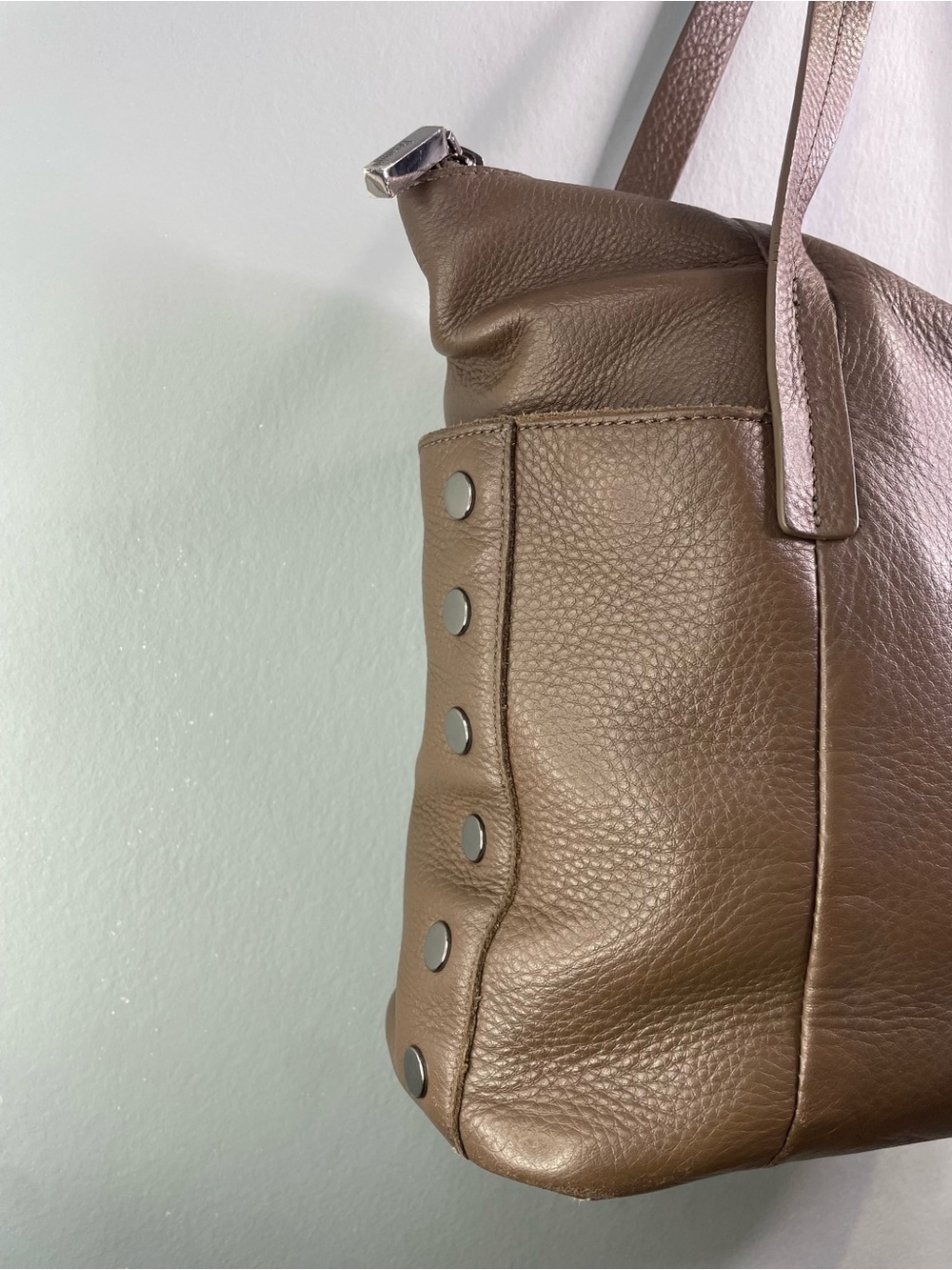 Hammitt Pebbled Leather Shoulder Bag in Tan